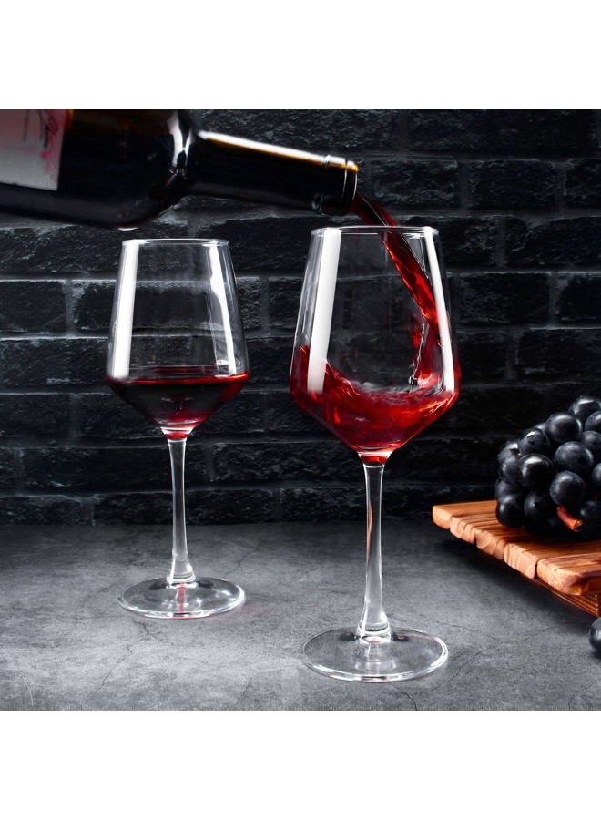 SHYRC Wine Glasses Set of 6, 12oz Clear Red/White Wine Glasses, Long Stem Glasses for Party, Wedding and Home - Image 5